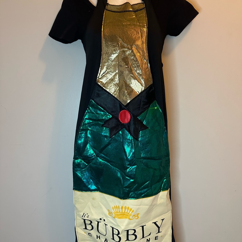 Women’s Champagne Bottle Novelty Dress – Always Bubbly Sparkling Wine Costume - Picture 3 of 4